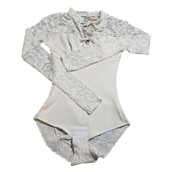 DK Clothing Lace Bodysuit XS Night Luxe Boudoircore Light Academia Layering - Picture 5 of 16